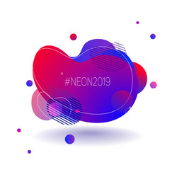 neon fluid color gradient background blue and red vector image