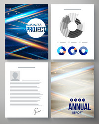 template for a business project and report vector image