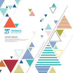 abstract colorful triangle composition layout vector image