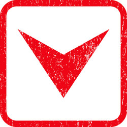 Pointer down icon rubber stamp Royalty Free Vector Image