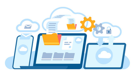 Cloud Computing & Data Services vector image