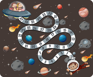 counting numbers game template for toddlers vector image