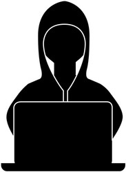 Hacker avatar character isolated icon vector