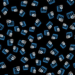 line server security with closed padlock icon vector image