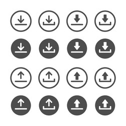 set of loading and unloading icons icon vector image