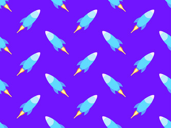 spaceships seamless pattern orbital launch vector image
