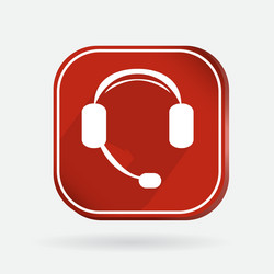 color icon with shadow customer support vector image