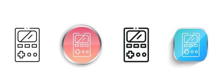 game icon thin linear regular and button style vector image