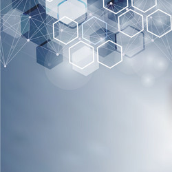 geometric abstract background with connected line vector image