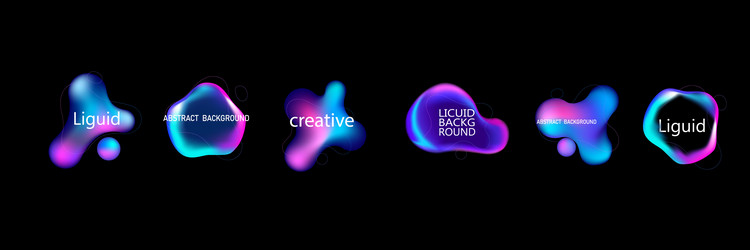 gradient neon color sphere round holographic vector image
