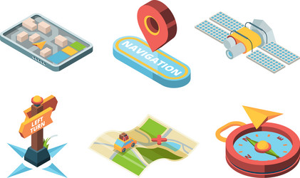 navigation methods road map world navigator vector image
