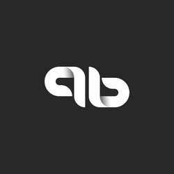 QB Initials Monogram vector image