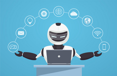 AI Chatbot Virtual Assistant vector image