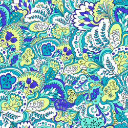 bright psychedelic pattern with colorful curly vector image
