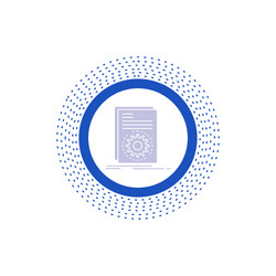 code executable file running script glyph icon vector image