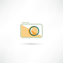 Color camera icon vector