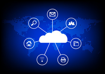 graphics diagram cloud computing concept vector image
