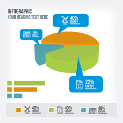 Infrastructure infographic in teal and yellow Vector Image