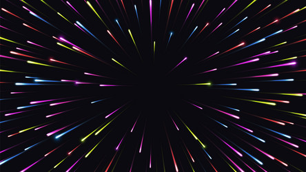 light effect dynamic radial glowing lines vector image
