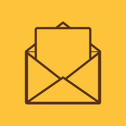 mail icon open envelope symbol vector image