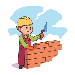 Young Builder with Level Vector Image