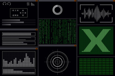 a hacker program with viruses vector image