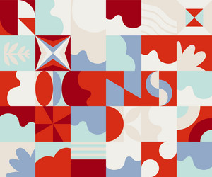 abstract pattern collage with digital graphics vector image