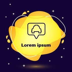 black line map pointer with taxi icon isolated vector image
