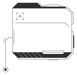Digital HUD Interface - Cyberpunk Style vector image