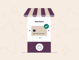 e-commerce checkout page with payment methods vector image