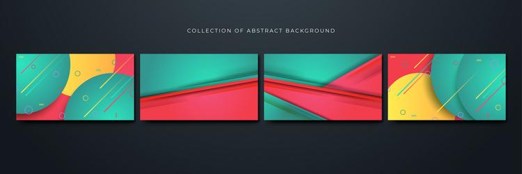 gradient style red green colorful abstract design vector image