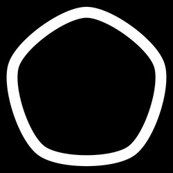 simple rounded organic shape design element vector image
