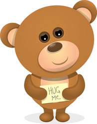 Teddy bear isolated on white background Royalty Free Vector