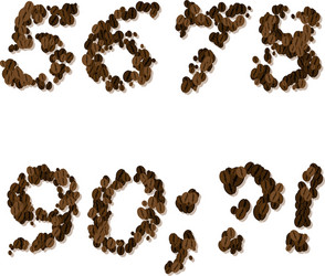 Coffee seed font vector