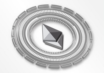 cryptocurrency technology background with hi-tech vector image