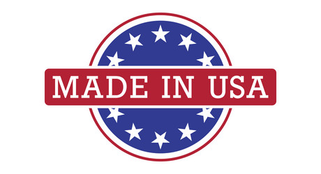 Made in USA Badge - Round Emblem Vector Image