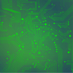 Modern Green Circuit Background vector image