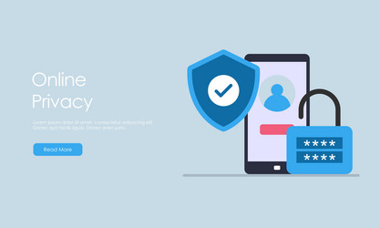 Online privacy concept Royalty Free Vector Image