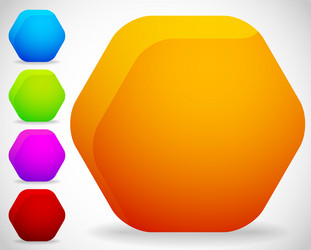 empty octagonal shapes button badge backgrounds vector image
