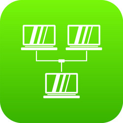 exchange of data between computers icon digital vector image