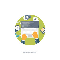 flat computing background vector image