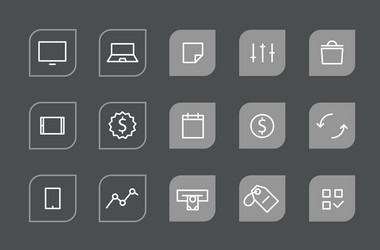 modern web and mobile application pictograms vector