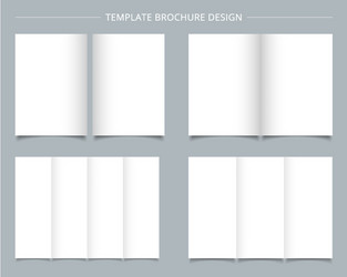 set of brochure templates blank page on white vector