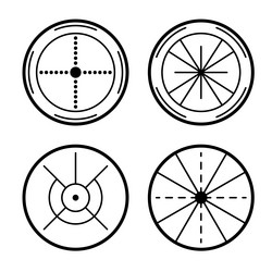 set of icons aim target targeting aiming goal vector image