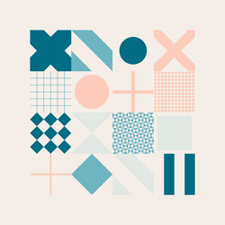 simple geometric pattern design with basic vector image