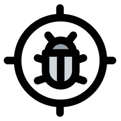 targeting virus for cyber attacks in system vector image