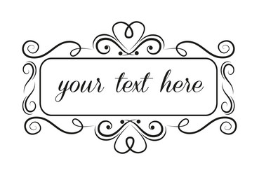 template with text isolated empty field ornaments vector image