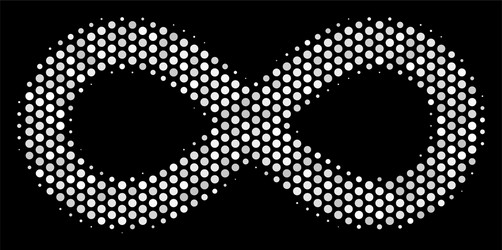 Infinity shredded pixel icon Royalty Free Vector Image