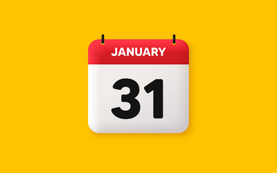 31th day of the month icon event schedule date vector image