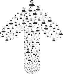 forward target arrow figure with user vector image